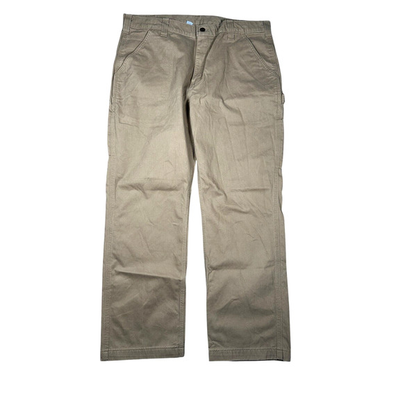 Carhartt Carpenter Pants Mens Sz 38x30 Relaxed Fit Tan Brown B324 DKH Workwear - Picture 1 of 8